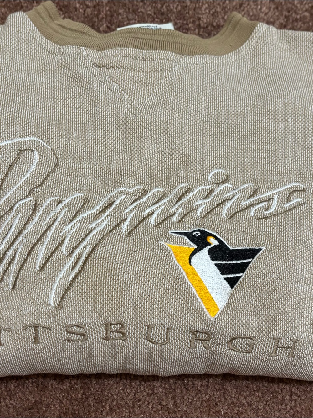 Vintage Lee Sport Pittsburgh Penguins Embroidered textured Crewneck Sweatshirt